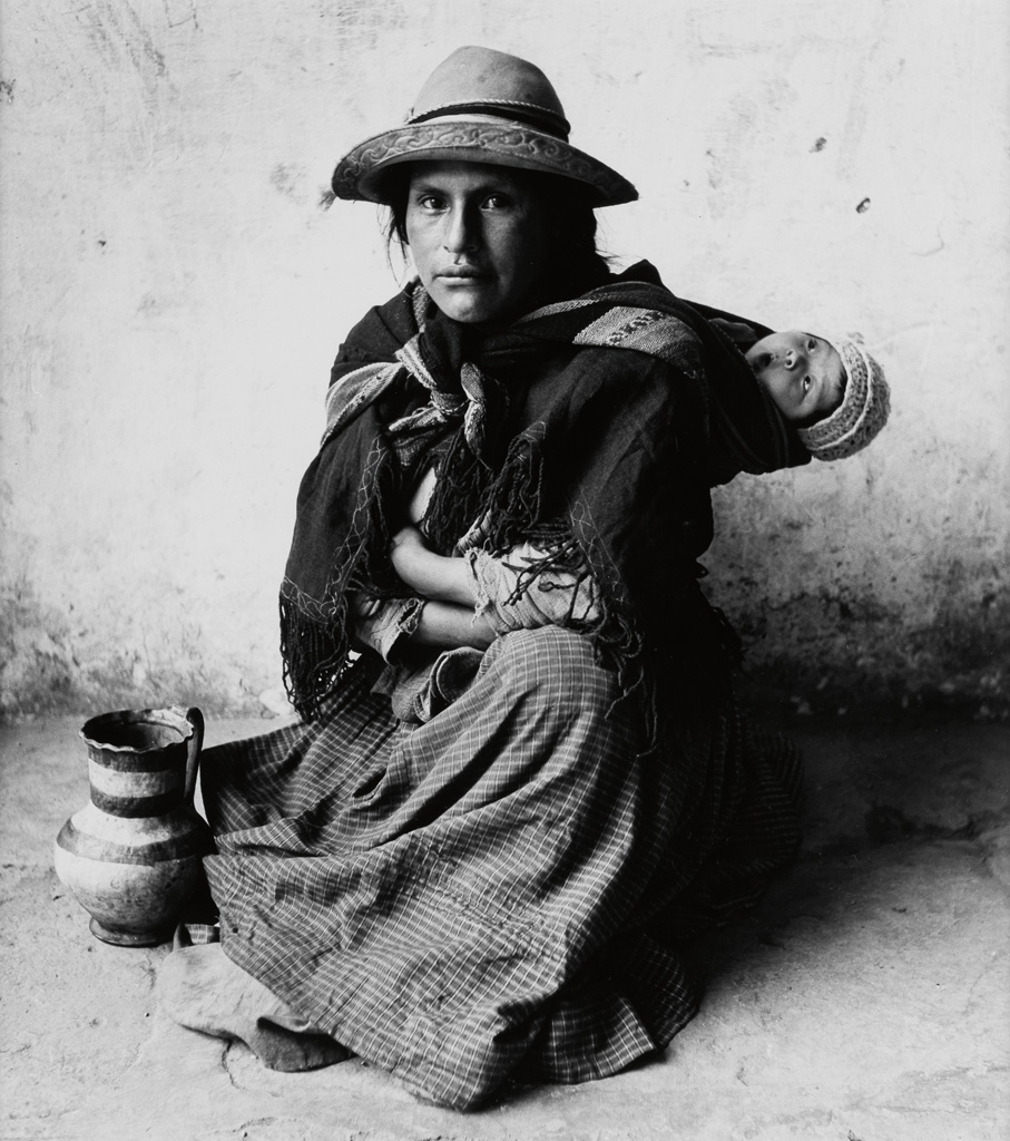 IRVING PENN (1917-2009) Young woman with baby on her back and jug, Cuzco.
